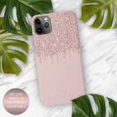 Mauve Blush Pink Rose Gold Glitzer Kunstmuster iPhone Hülle