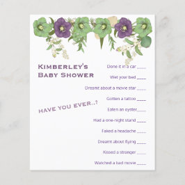 Mauve Boho Floral Wierdest Spielshowaktivitäten