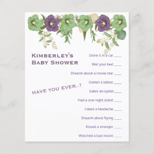 Mauve Boho Floral Wierdest Spielshowaktivitäten