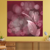 Mauve Bokeh Blätter Wrapped Canvas Leinwanddruck (Insitu (Wohnzimmer))