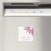 Mauve Bouquet Keepake Wedding Magnet (In Situ (Geschirrspüler))