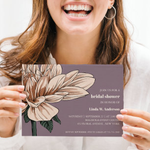 Mauve-Brautparty für die Blume im HAUSHALT