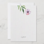 Mauve Buttercups Einladung (Rückseite)