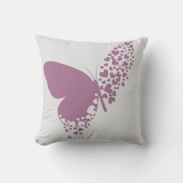 Mauve Butterfly Throw Kissen