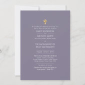 Mauve Catholic Nuptial Mass Wedding Einladung (Vorderseite)
