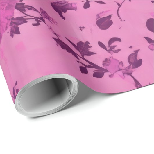Mauve Chinoiserie Decoupage Geschenkpapier (Rolleneckpunkt)