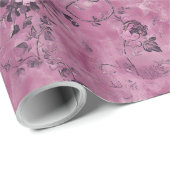 Mauve Chinoiserie Decoupage Geschenkpapier (Rolleneckpunkt)