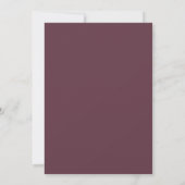 Mauve Clean Line Minimalistisch Wedding Einladung (Rückseite)