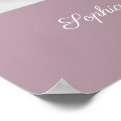 Mauve Cross Foto Girl Baptisse Willkommen Poster (Ecke)