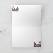 Mauve CrystalKatz Grußkarten Karte (Innenseite)