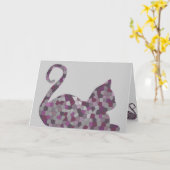 Mauve CrystalKatz Grußkarten Karte (Gelbe Blume)