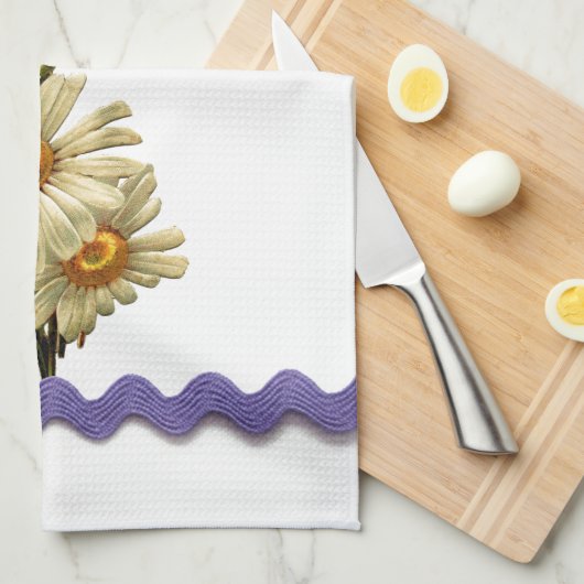 Mauve Daisy Geschirrtuch (Viertel Falte)