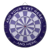 Mauve Dartboard mit benutzerdefiniertem Text Dartscheibe (vorne)