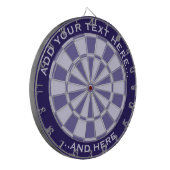 Mauve Dartboard mit benutzerdefiniertem Text Dartscheibe (Vorderseite Links)