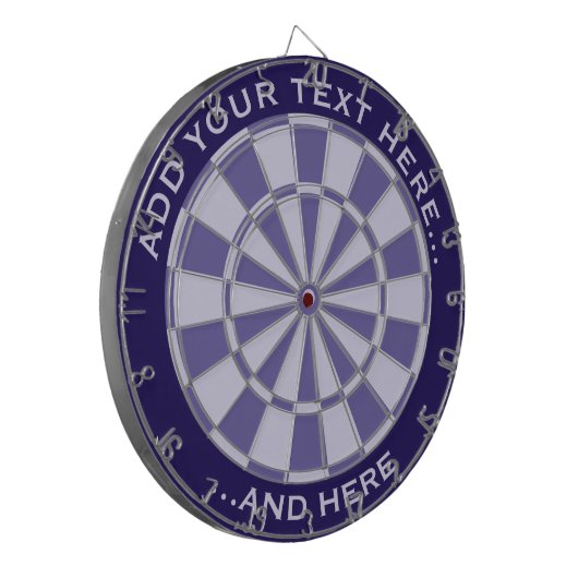 Mauve Dartboard mit benutzerdefiniertem Text Dartscheibe (Vorderseite Links)