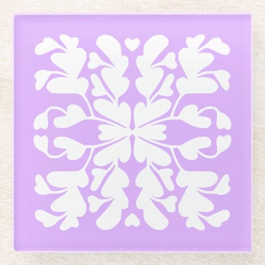 Mauve Deko Glasuntersetzer (Vorderseite)