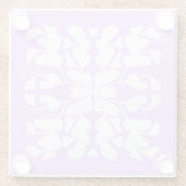 Mauve Deko Glasuntersetzer (Rückseite)