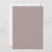 Mauve Delicate Romantic Wedding Einladung (Rückseite)