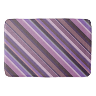 Mauve diagonale Streifen Badematte