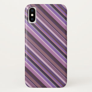 Mauve diagonale Streifen Case-Mate iPhone Hülle