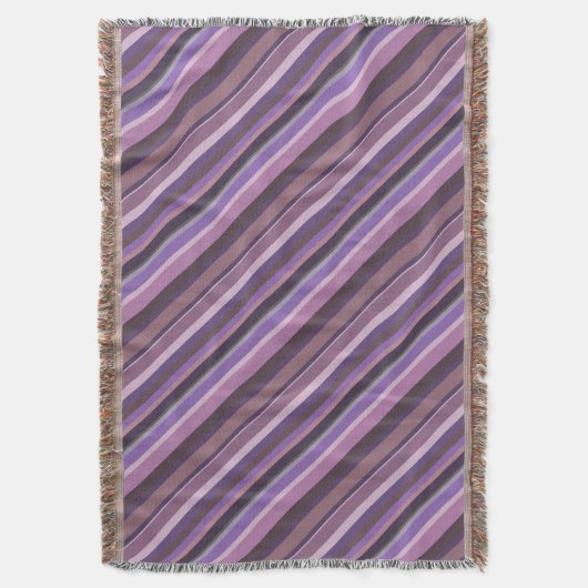 Mauve diagonale Streifen Decke (Vorderseite Vertikal)