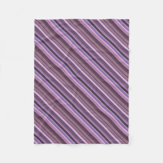Mauve diagonale Streifen Fleecedecke (Vorderseite)