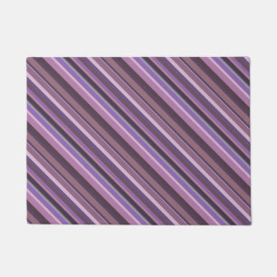 Mauve diagonale Streifen Fußmatte