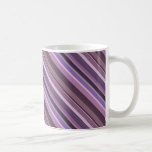 Mauve diagonale Streifen Kaffeetasse