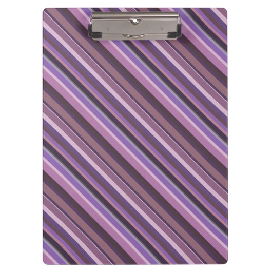 Mauve diagonale Streifen Klemmbrett (Vorderseite)