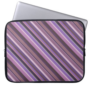Mauve diagonale Streifen Laptopschutzhülle
