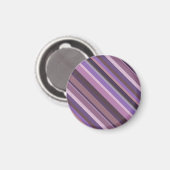 Mauve diagonale Streifen Magnet (Vorderseite/Rückseite)