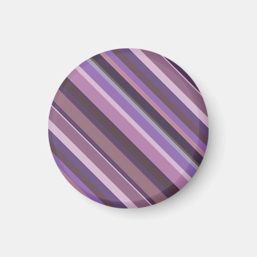 Mauve diagonale Streifen Magnet (Vorne)