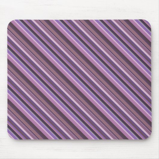 Mauve diagonale Streifen Mousepad (Vorne)