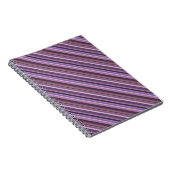 Mauve diagonale Streifen Notizblock (Rechte Seite)