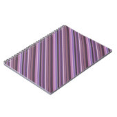 Mauve diagonale Streifen Notizblock (Linke Seite)