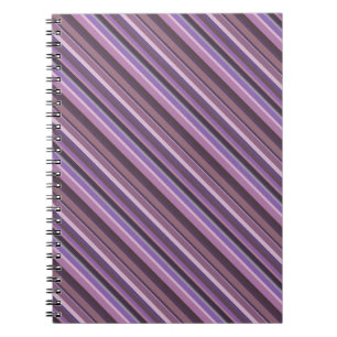 Mauve diagonale Streifen Notizblock