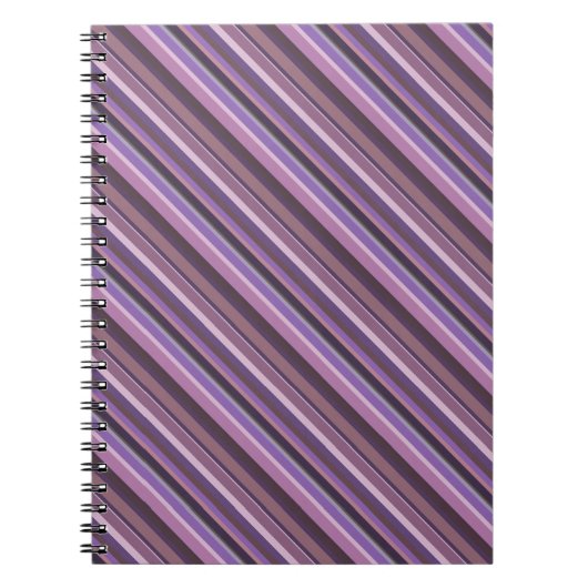 Mauve diagonale Streifen Notizblock (Vorderseite)