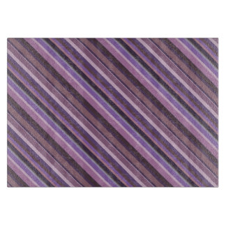 Mauve diagonale Streifen Schneidebrett