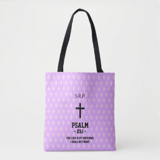 Mauve Diamonds Pattern Bible Verse Christlich Tasche