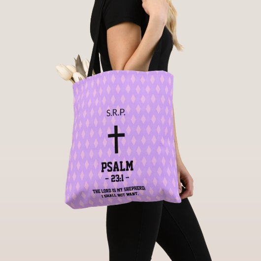 Mauve Diamonds Pattern Bible Verse Christlich Tasche (Von Nahem)