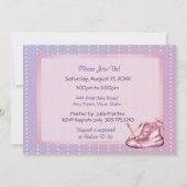 Mauve Dreams Shower Invasion for Baby Girl Save The Date (Rückseite)