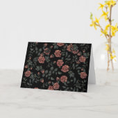 Mauve Dusty Floral Pattern Blume Karte (Gelbe Blume)