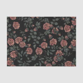 Mauve Dusty Floral Pattern Blume Seidenpapier