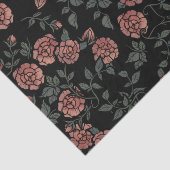Mauve Dusty Floral Pattern Blume Seidenpapier (Ausschnitt)