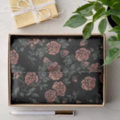 Mauve Dusty Floral Pattern Blume Seidenpapier (Geschenk)