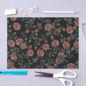 Mauve Dusty Floral Pattern Blume Seidenpapier (Handwerk)