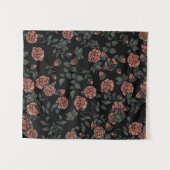 Mauve Dusty Floral Pattern Blume Wandteppich (Vorderseite (Horizontal))