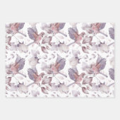 Mauve, Dusty Lila, Blush Pink Blume Blätter (Vorderseite 2)