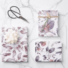 Mauve, Dusty Lila, Blush Pink Blume Blätter