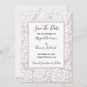 Mauve Dusty Rose Rosa Save the Date (Vorderseite)